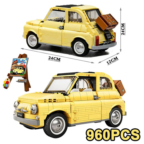 Classic Yellow Car Building Kit